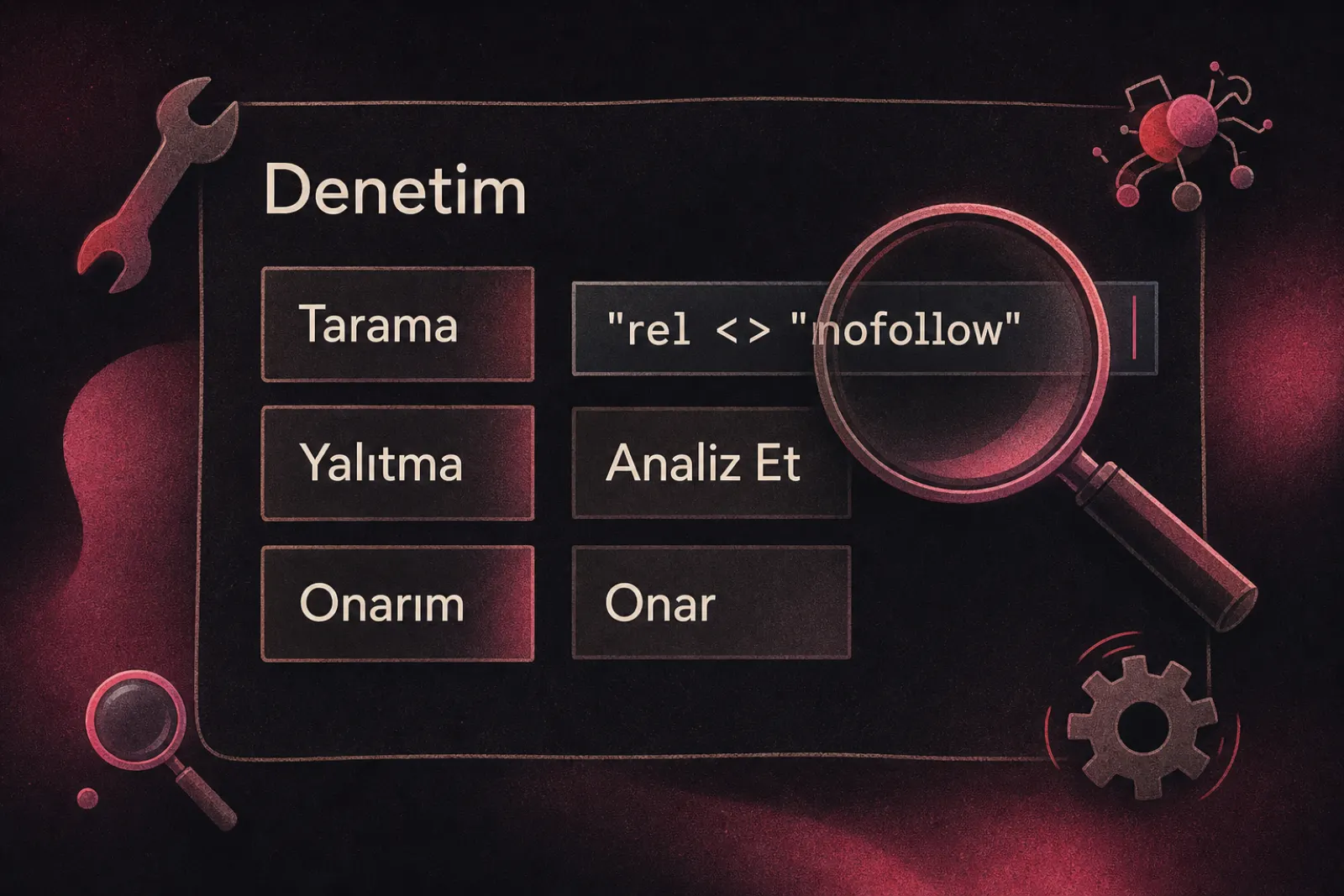 Nofollow link SEO denetimi adımları