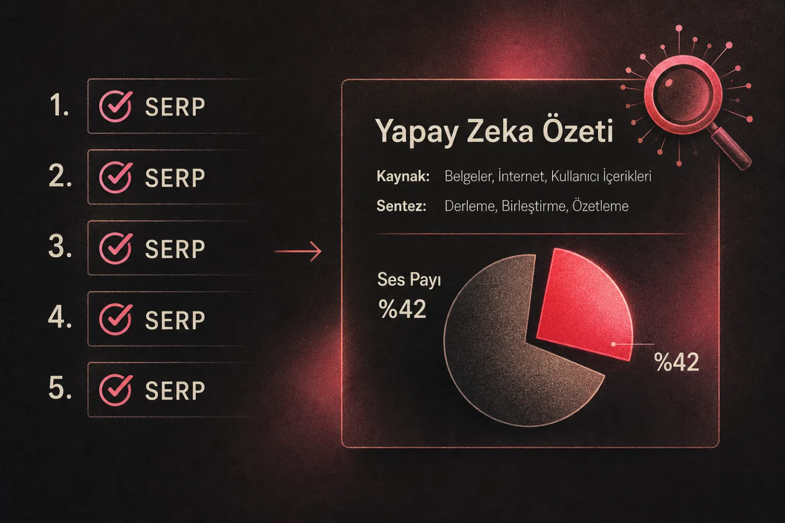 Yapay zeka SEO analiz paneli