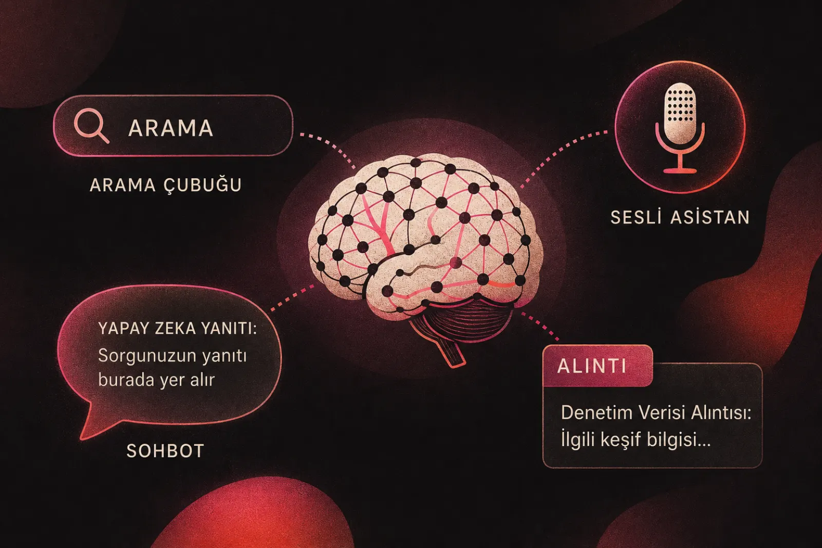Yapay zeka arama çubuğu ve veri entegrasyonu