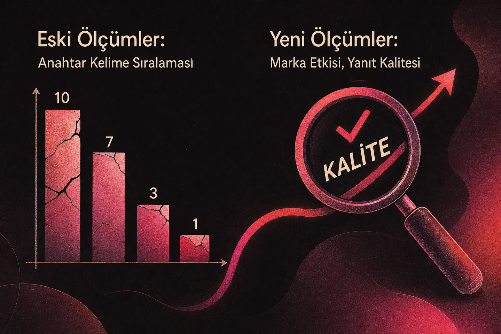 Geleneksel SEO metrikleri ve yapay zeka metriklerinin karşılaştırması