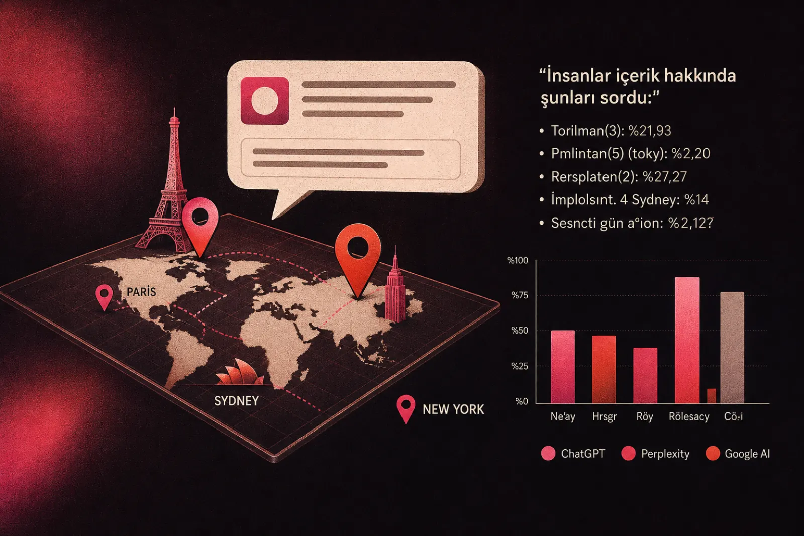 Paris, Sydney ve New York konum takibi