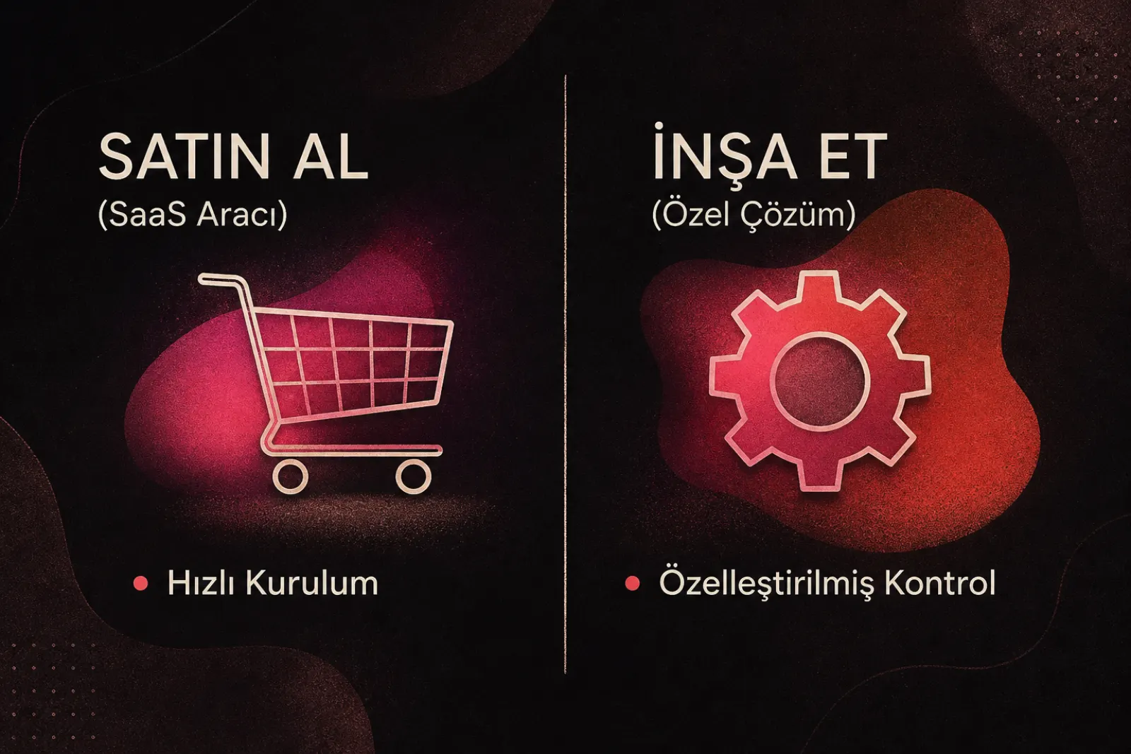 Özel çözüm oluşturma ve hazır araç satın alma karşılaştırması