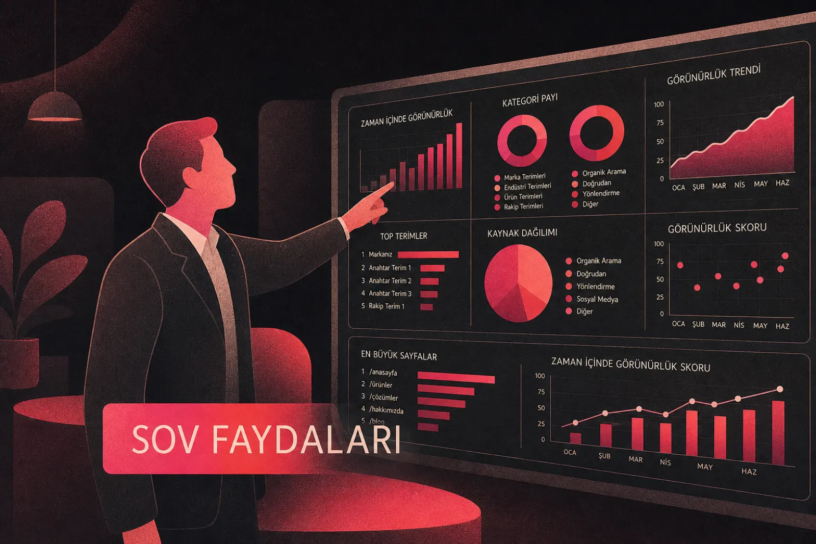 Ses payı analiz ve ölçüm araçları ekranı
