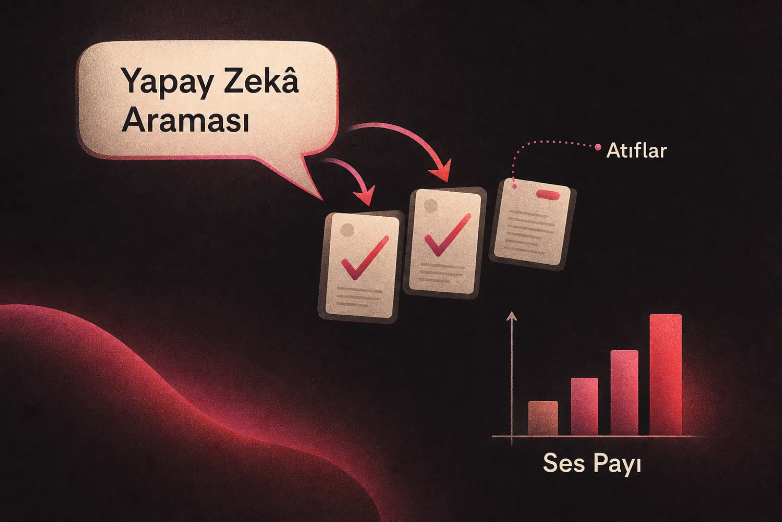 Yapay zeka arama süreci ve ses payı etkisi