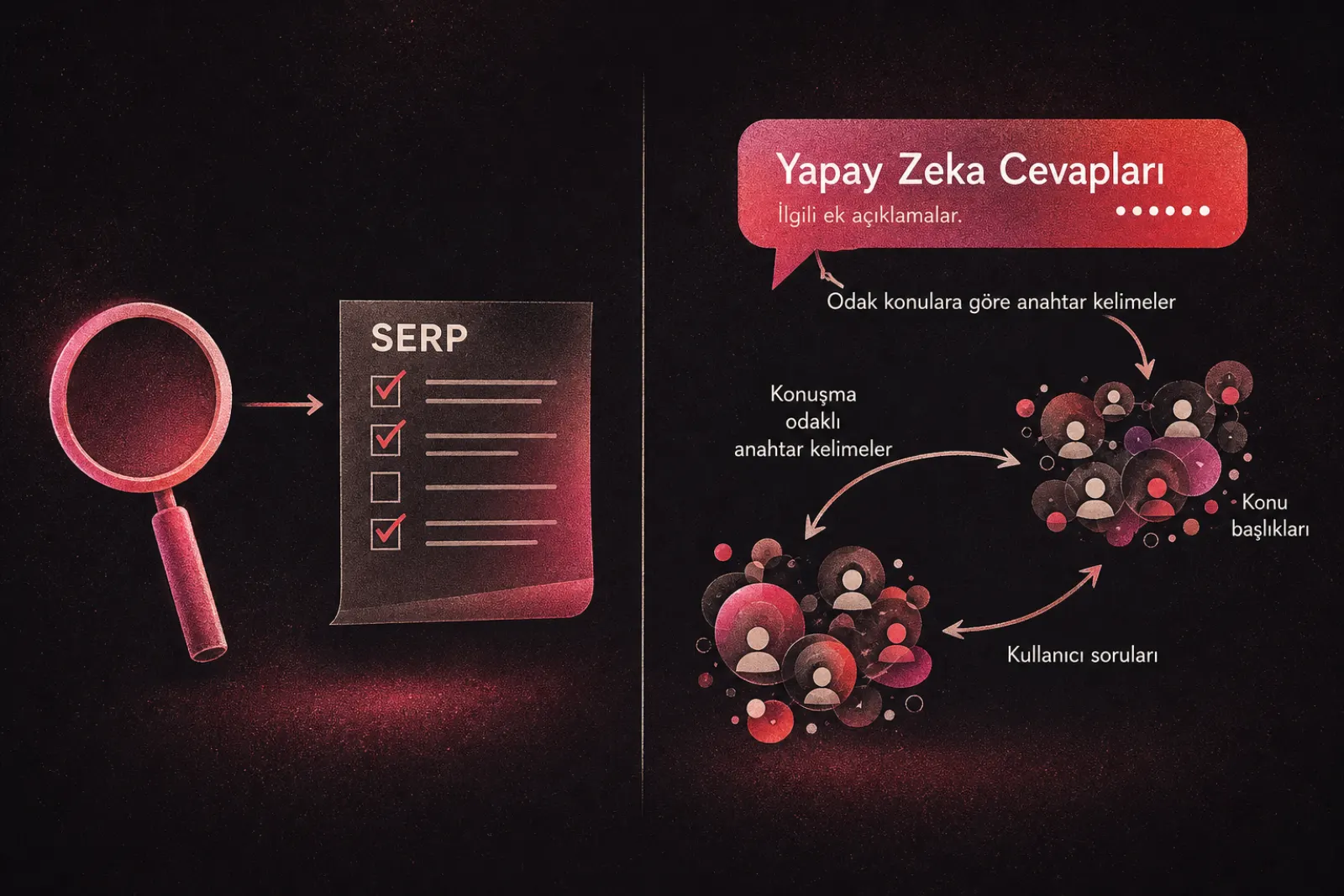 Yapay zeka arama motorlarında rakip analizi diyagramı