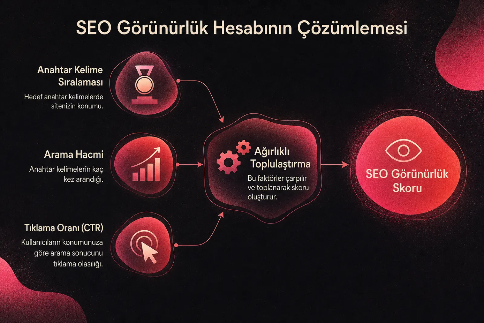 SEO görünürlük skoru hesaplama süreci