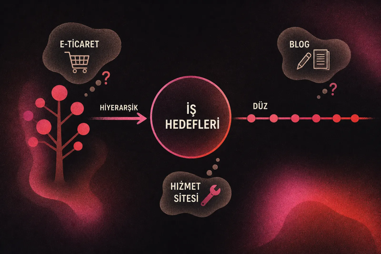 Site mimarisi türleri ve iş hedefleri ilişkisi