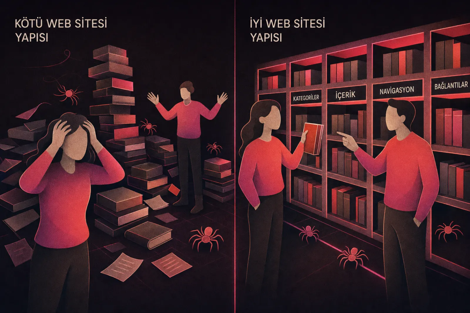 İyi ve kötü site yapısı mimarisi karşılaştırması