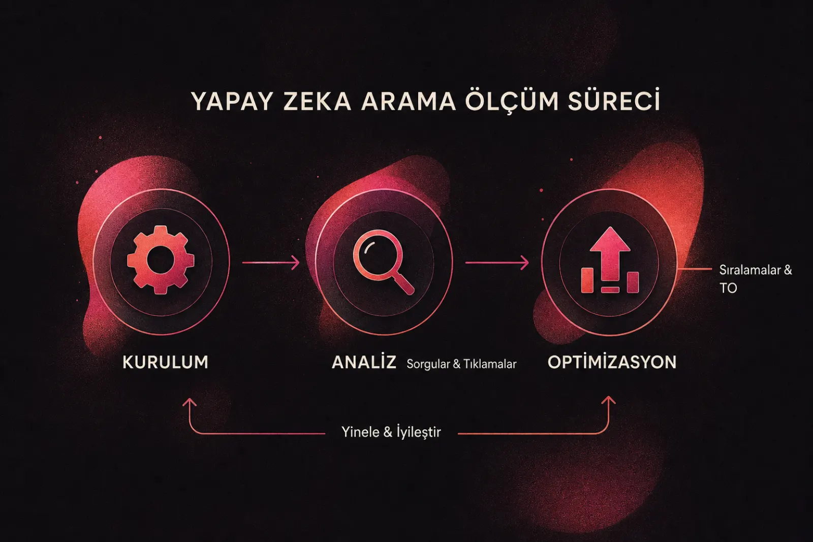Yapay zeka arama ölçüm ve optimizasyon süreci