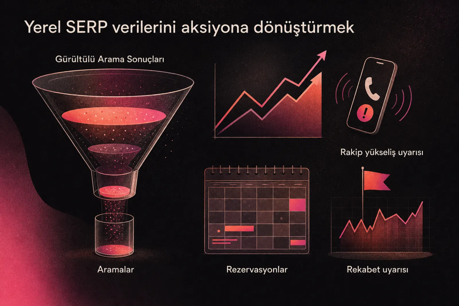 Karmaşık SERP verilerini eyleme dönüştürme şeması